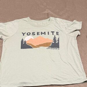 Zoe + Liv Light Green Yosemite Graphic Tee